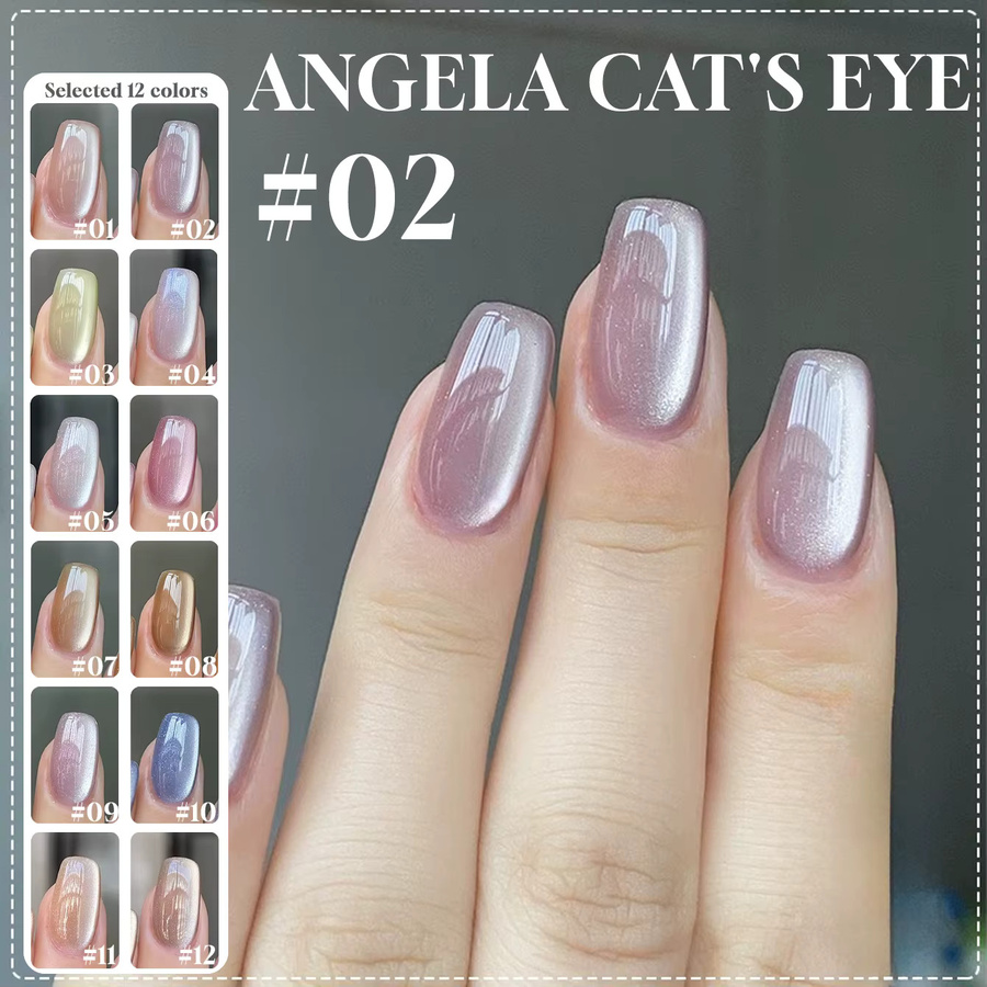 MIANEL Angela Magnetischer Katzenaugen-Gel-Nagellack, 12 Farben, Schimmernd - Bild 1