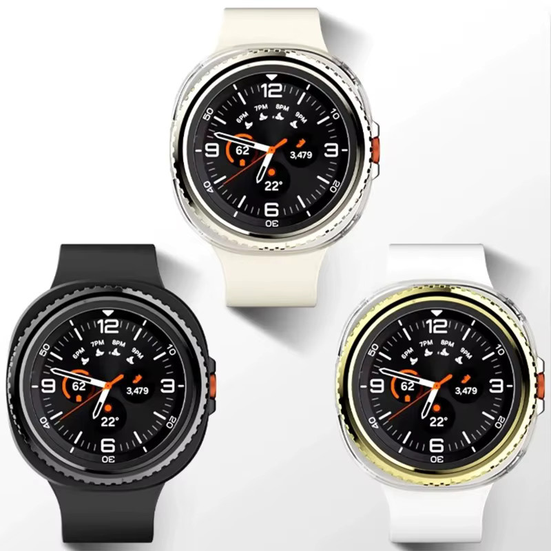 CAOWTAN Hülle für Samsung Galaxy Watch 8 Classic 46 mm, PC, Starlight - Bild 6