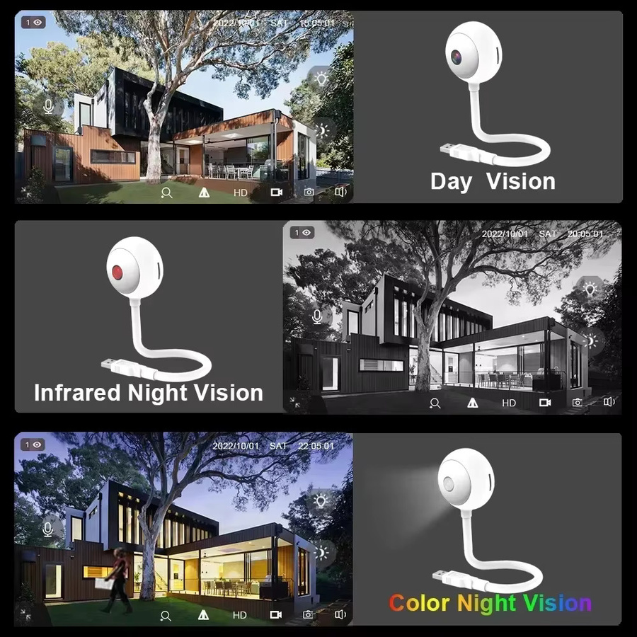 NINIVISION WLAN-Innenkamera mit 5MP Auflösung, Bewegungserkennung und 2-Wege-Audio in Weiß - Bild 3
