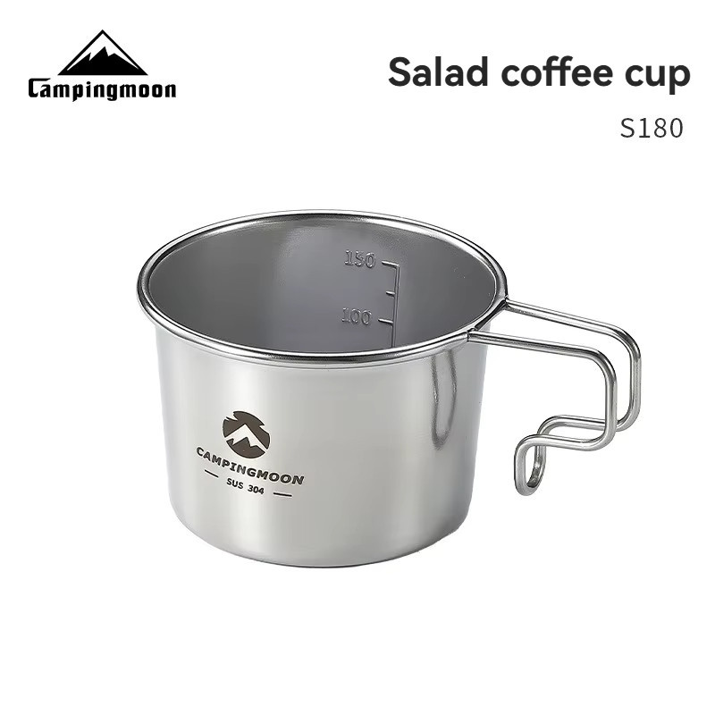 CAMPINGMOON S180 Edelstahl Tumbler aus Edelstahl 304 in Silber als tragbarer Camping-Becher für Outdoor und Picknick - Bild 3