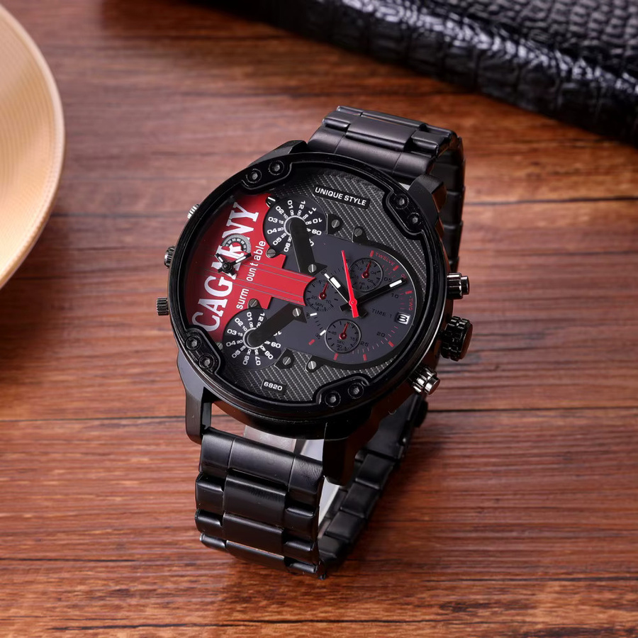 ZBJP Armbanduhr Edelstahl, Quarz, Schwarz, Herren - Bild 2