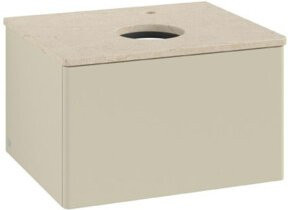 V&B Waschtischunterschrank Antao ohne Frontstruktur in Grau lackiert, B/T/H: 60 x 36 x 50 cm - Bild 1