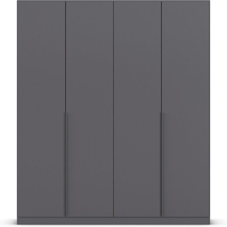 RAUCH Drehtürenschrank Alabama Graumetallic mit Schubkasteneinsatz und Kleiderstangen B/H: 181 x 210 cm