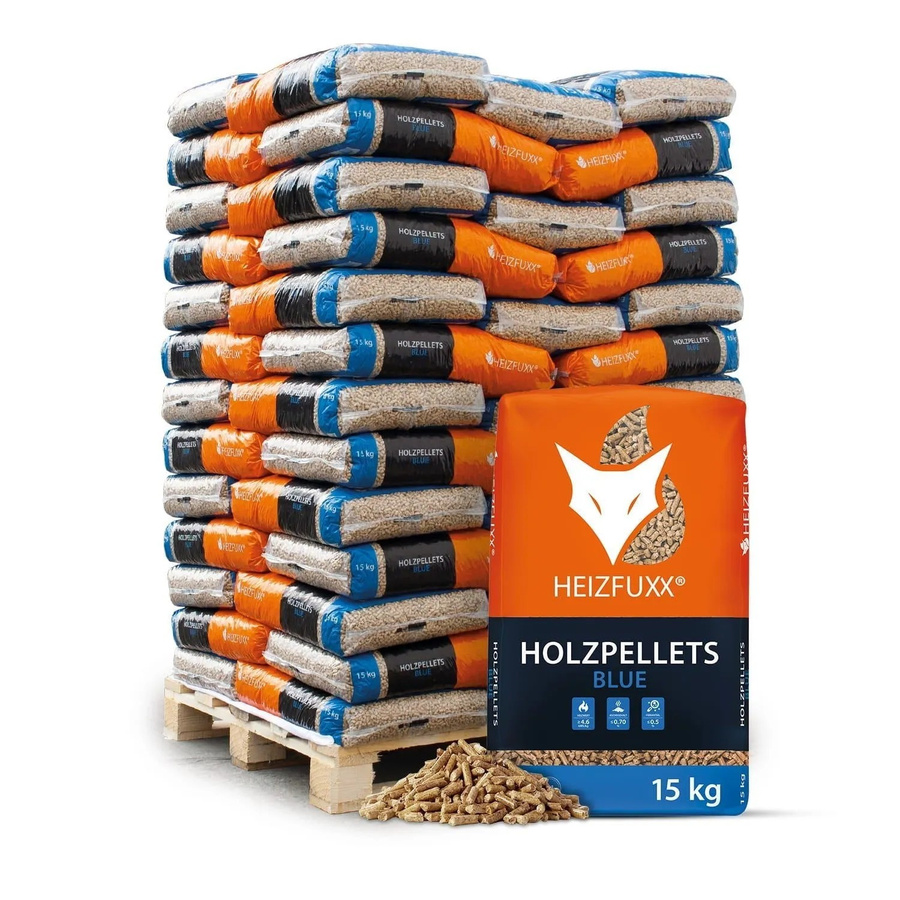 Heizfuxx Holzpellets Blue enplus A1, 975 kg Palette (65 x 15 kg) - Bild 2