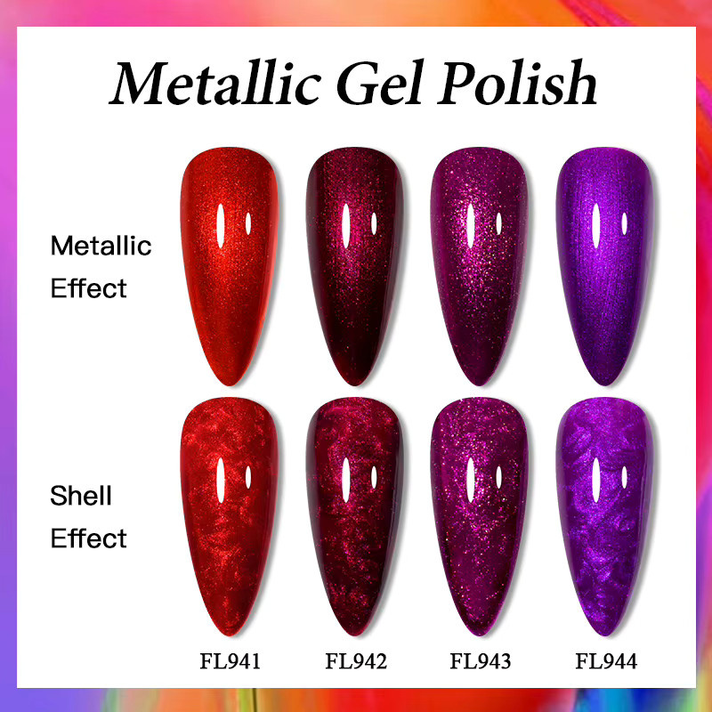 Four Lily Metallic-Glitzer-Gel-Nagellack, 10 ml - Bild 4