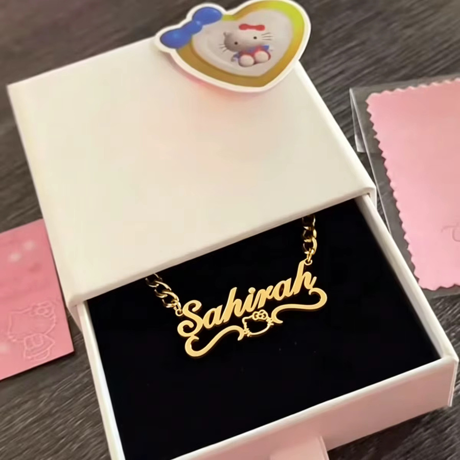 Sanrio Halskette, Edelstahl, Gold, Damen - Bild 1