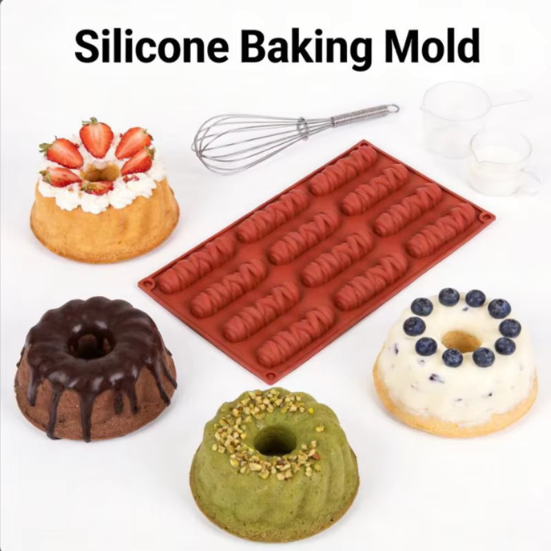 Woll Silikon-Muffin-Form mit 12 Mulden, antihaftbeschichtet, rot - Bild 3