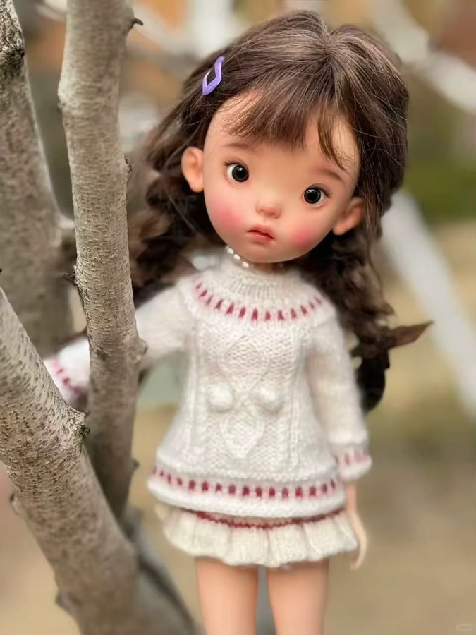Landoudou BJD-Puppe 1/6, Mädchenpuppe, braune Haut, Harz, Komplettset - Bild 2