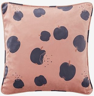 Jotex Kissenhülle POMME mit floralem Design in Pink und Braun, B/T: 45 x 45 cm - Bild 1