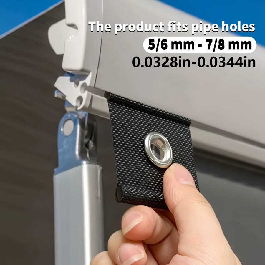 12 Stück robuste Nylon-Markisenhaken in Weiß für Wohnmobile zur Befestigung von Vorhängen, Wäscheleinen und Zelten für Rohrlöcher von 5/6 mm bis 7/8 mm - Bild 4