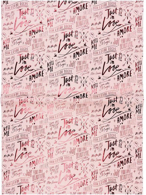 Rico Design Paper Poetry Paper Patch Liebe Schriftzüge in Rot und Rosa, B: 30 cm, H: 42 cm - Bild 1