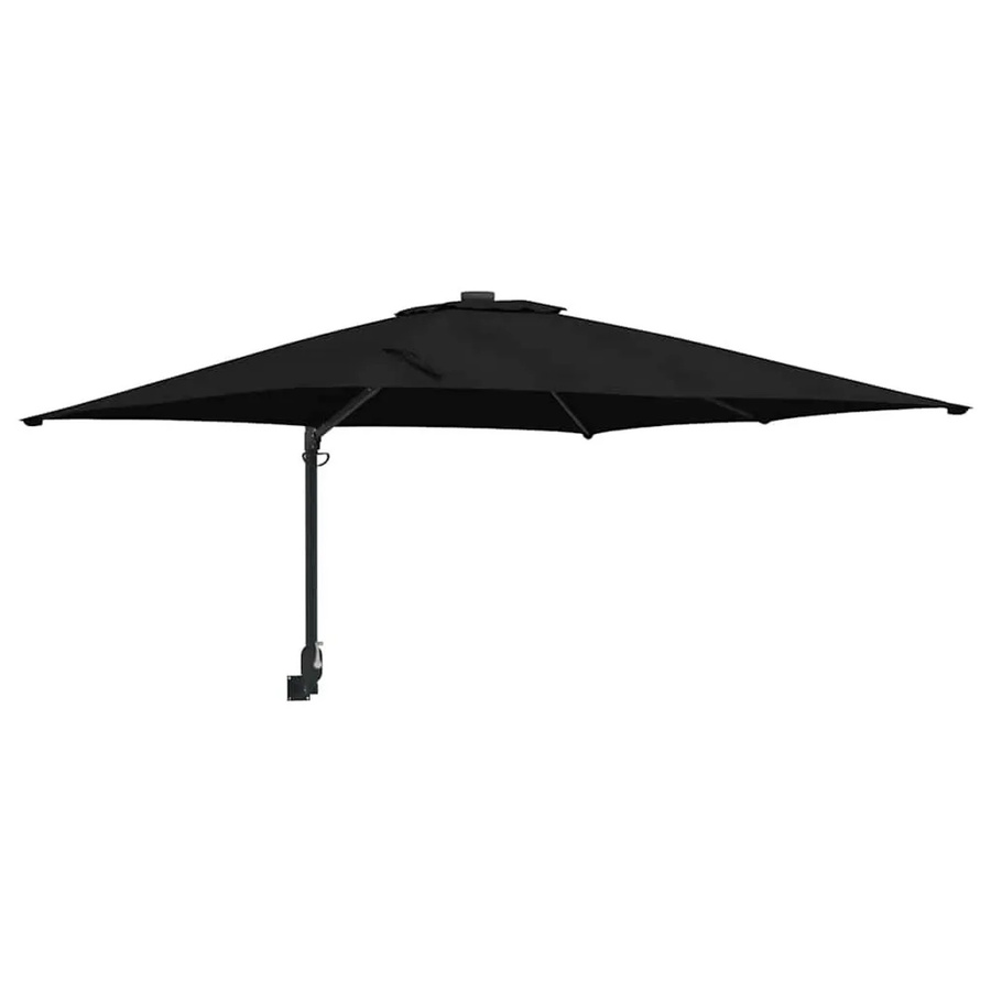 vidaXL Gartenparasol aus Polyester und Stahl in Schwarz, B/T/H: 248,5 x 247,5 x 160 cm - Bild 2