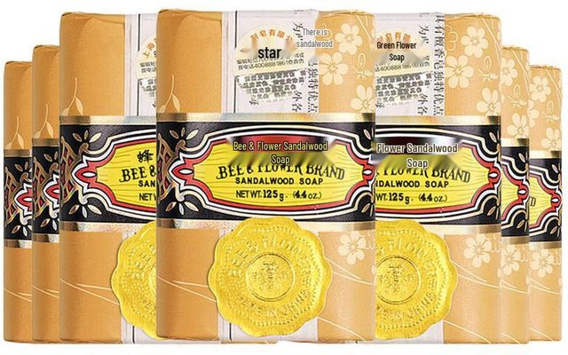Bee & Flower Sandelholz Seifenstück, 7er-Pack, Unisex - Bild 1