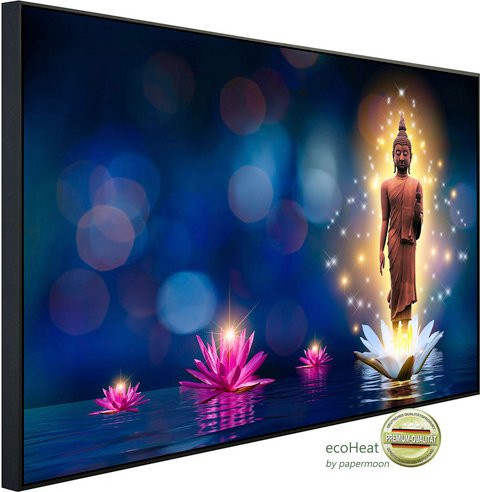 papermoon EcoHeat Infrarotheizung Buddha Figur in bunt mit Matt-Effekt, App-Steuerung und Überhitzungsschutz - Bild 1
