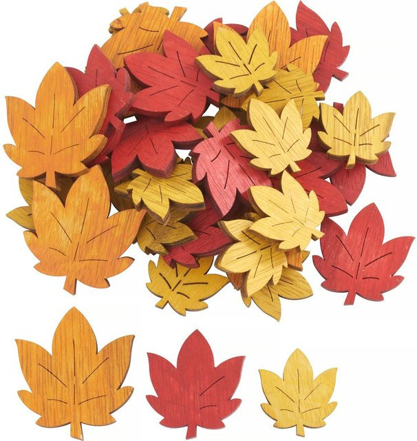 VBS Streuteile Blatt Bray aus Holz für Herbst-Dekorationen - Bild 1