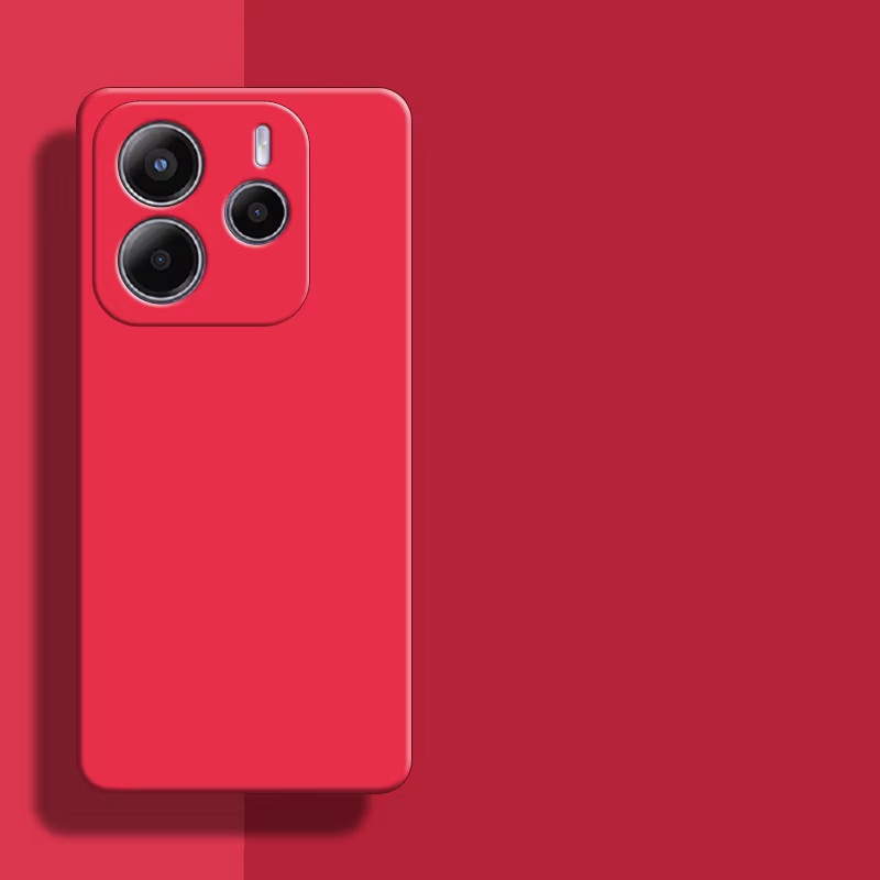 Xiaomi Redmi Note 14 Silikon Schutzhülle Stoßfestes Case in Rot für 4G und 5G Modelle - Bild 3