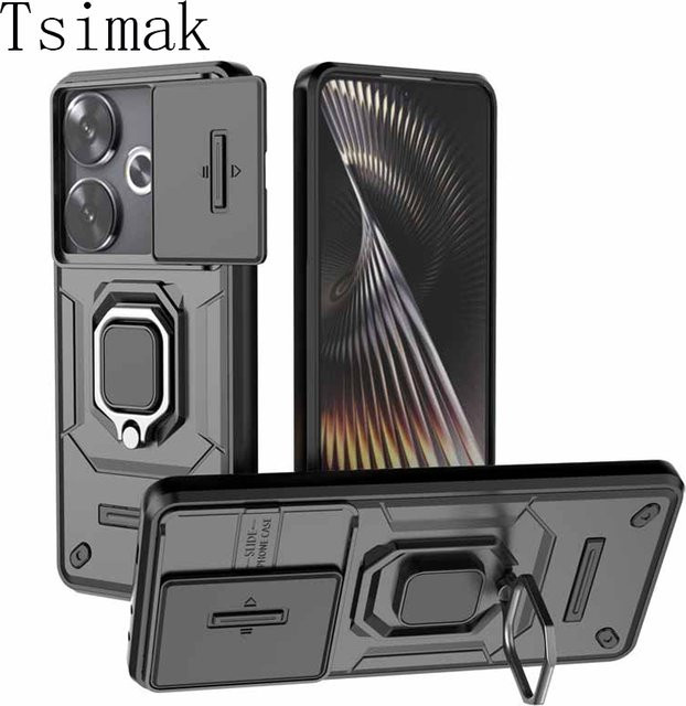 Xiaomi Schutzhülle mit Objektiv-Schutz für POCO F6 und Xiaomi 14T Pro in Schwarz - Bild 1