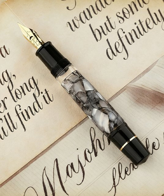 MAJOHN Flex Point Nib Füllfederhalter mit Kupferfeder für Kalligrafie und Kunst, Grau/Kupfer - Bild 1