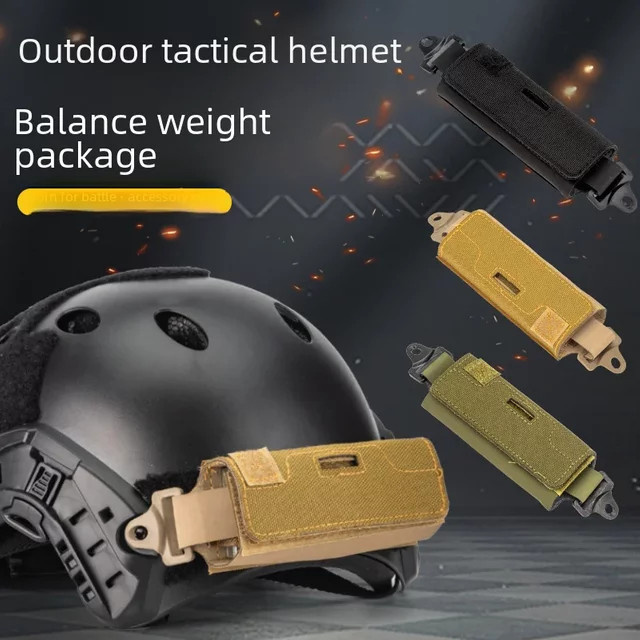 Taktische Helm-Zubehör Tasche in Grün für elektronische Ausrüstung und Helme wie BJ, PJ oder MH Balance - Bild 1