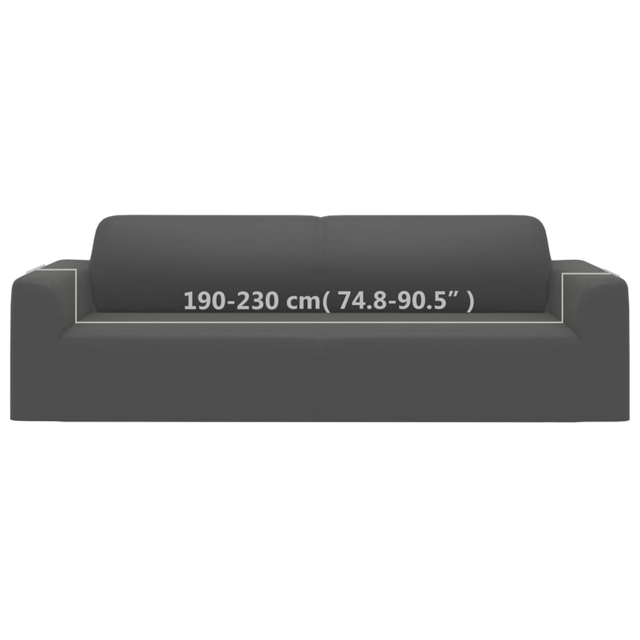 vidaXL Stretch Sofahusse für 3-Sitzer, Anthrazit, Polyester-Jersey - Bild 4
