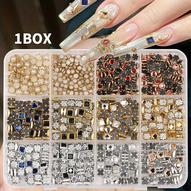 CHUNSHU Nagelkunst-Dekoration, 3D-Nagel-Charms, Gold, Metallic - Bild 1