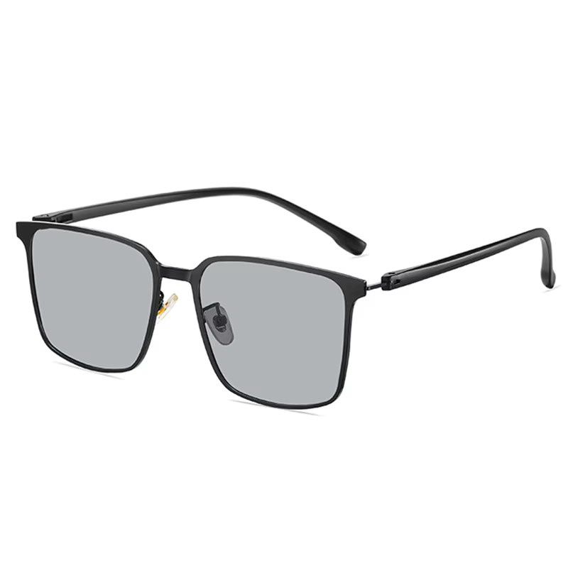 FUQIAN Sonnenbrille Quadrat, Edelstahl, Vollrand, Männer, polarisiert - Bild 2