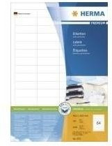 Herma Universal Premium Etiketten weiß, 100 DIN A4 Bogen mit 6400 Etiketten, Breite: 48,3 mm, Höhe: 16,9 mm - Bild 1