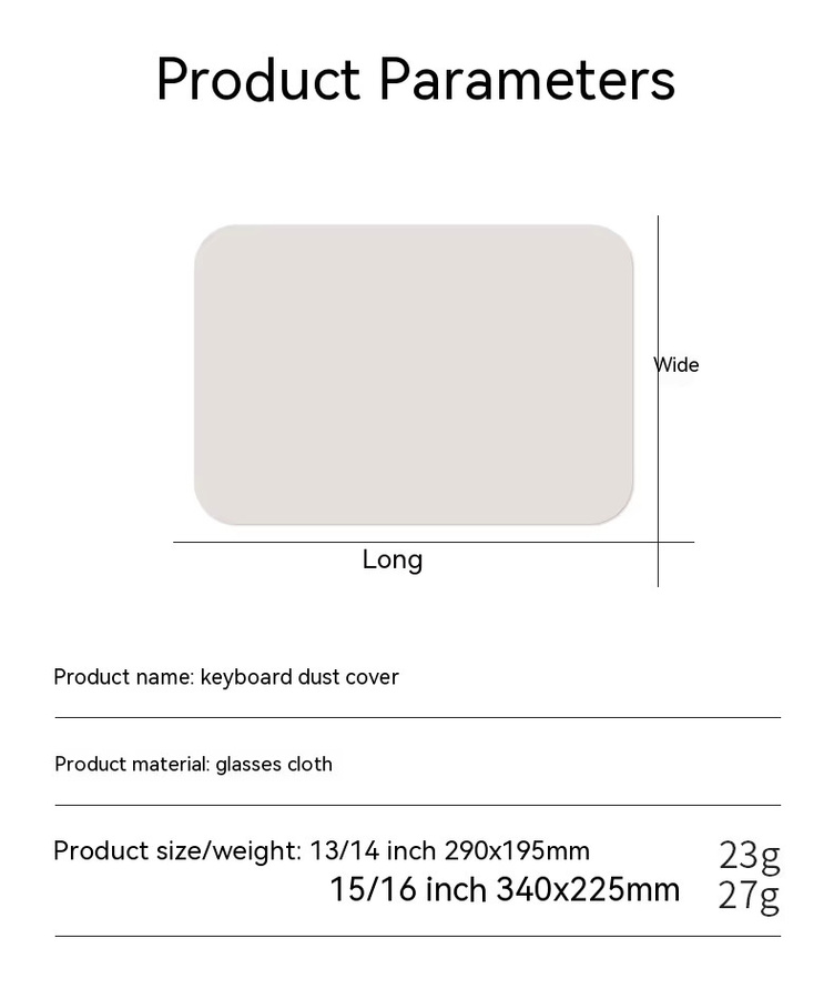 Apple Mikrofaser-Bildschirmreinigungstuch und Tastatur-Schutzset für MacBook Pro 13/15/16 - Bild 2