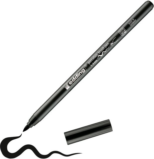 edding 4200 Porzellan-Brushpen Schwarz - Bild 1