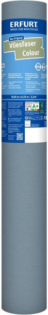 Erfurt Vliesfaser Tapete Colour 302-6 Blau, B: 0,53 m x L: 10,05 m - Bild 1