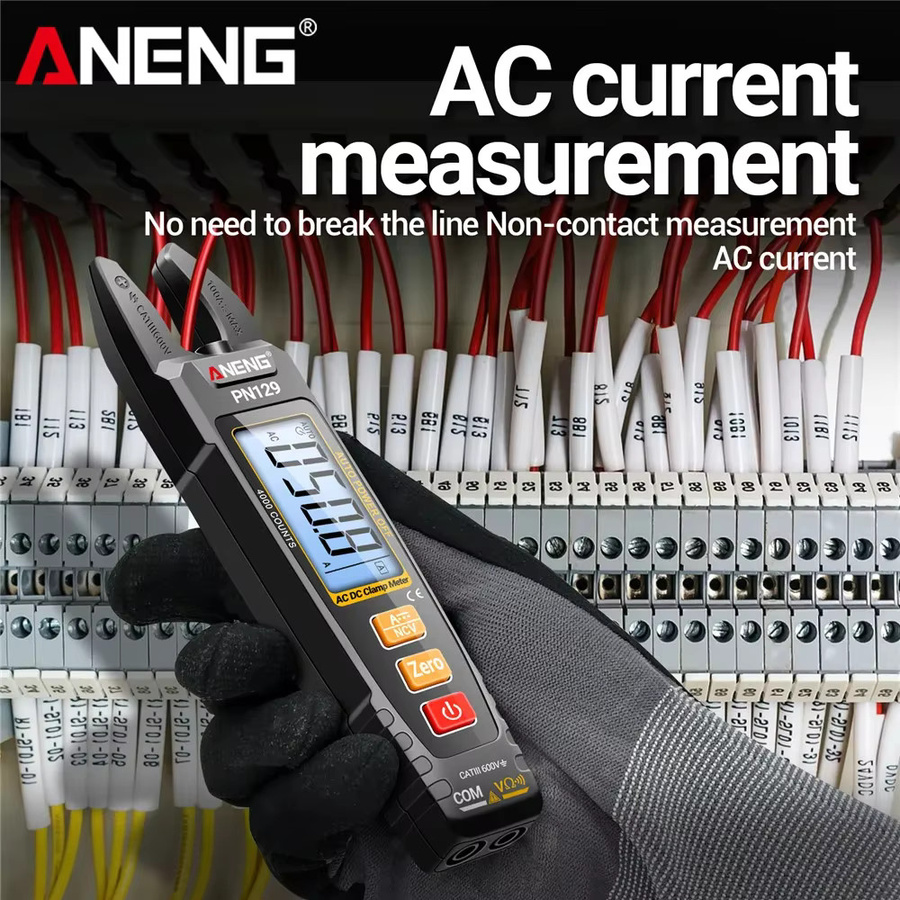 ANENG Digitales Zangenmessgerät Multimeter in Schwarz mit 4000 Zählungen für AC/DC-Spannung, Strom, Kapazität, Widerstand und NCV-Sensor - Bild 2