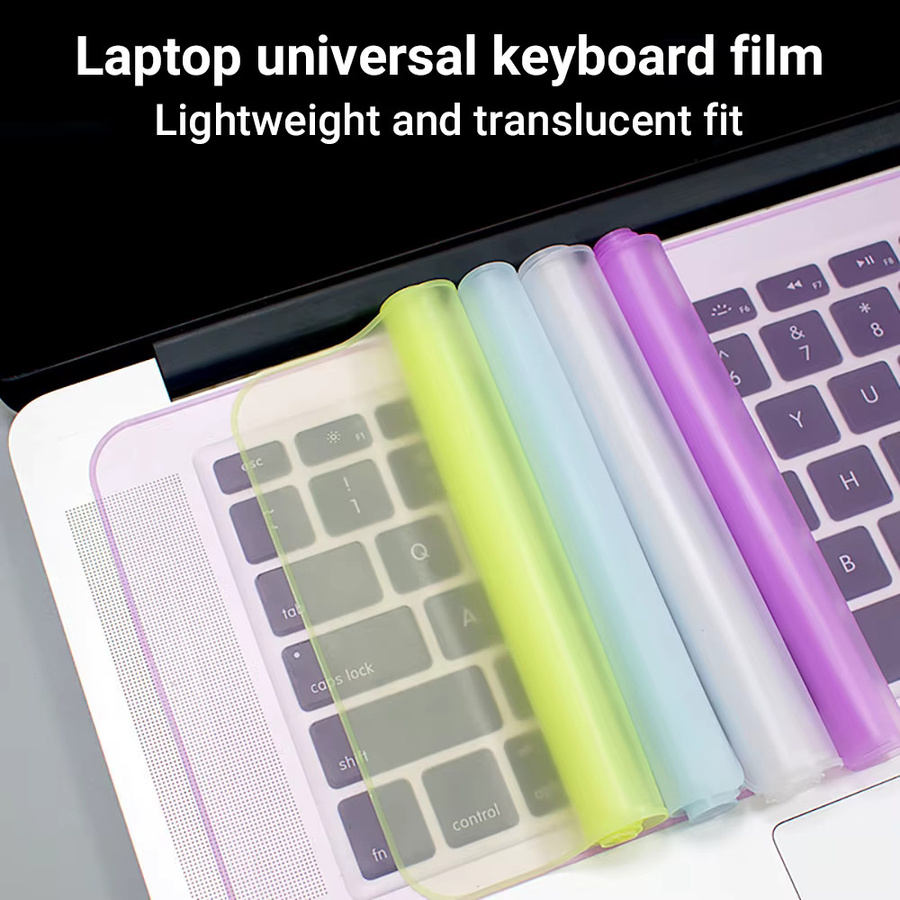 Universelle Silikon Tastaturabdeckung für Laptop und Notebook als Staubschutz in Transparent oder Pink - Bild 3