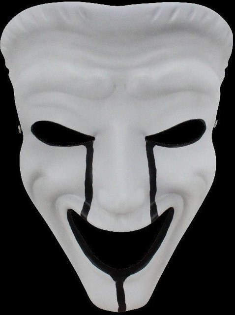 YIHUN Halloween Smiley Party Maske aus Harz in Weiß für Erwachsene - Bild 1