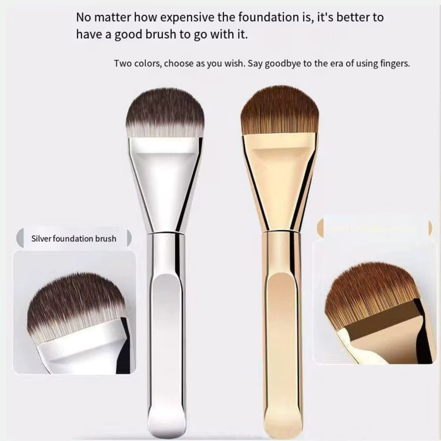Foundation-Pinsel, Flachkopf-Maskenpinsel, Gesichts-Make-up-Applikator - Bild 4