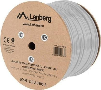 Lanberg Cat.7 Netzwerkkabel S/FTP Ethernet LAN Rohkabel Weiß 305 m - Bild 1