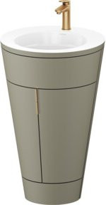 Duravit Waschtischunterschrank Starck 1 c-bonded Set in Weiß mit Innenbeleuchtung, B/H/T: 56 x 86,4 x 60,5 cm - Bild 1