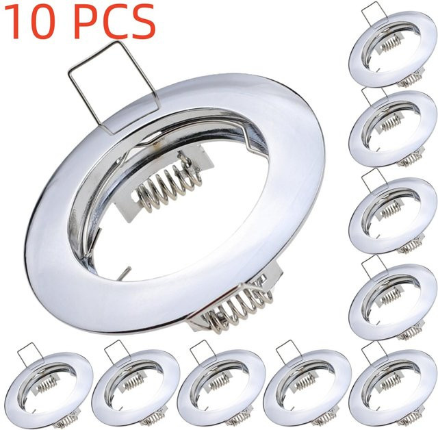JOYINLED Einbaurahmen für GU10 MR16 Lampenfassungen aus Aluminium in Silber - Bild 1