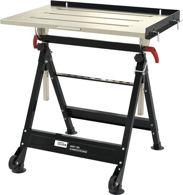 Güde Mobiler Schweißklapptisch MSKT 760, höhenverstellbar und rollbar, Stahl, B/T/H: 150,0 x 78,0 x 51,0 cm - Bild 1