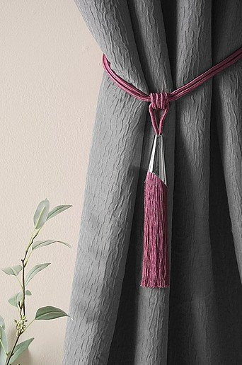 Jotex MARLA Raffhalter mit Quaste, 2er-Set, Pink - Bild 1