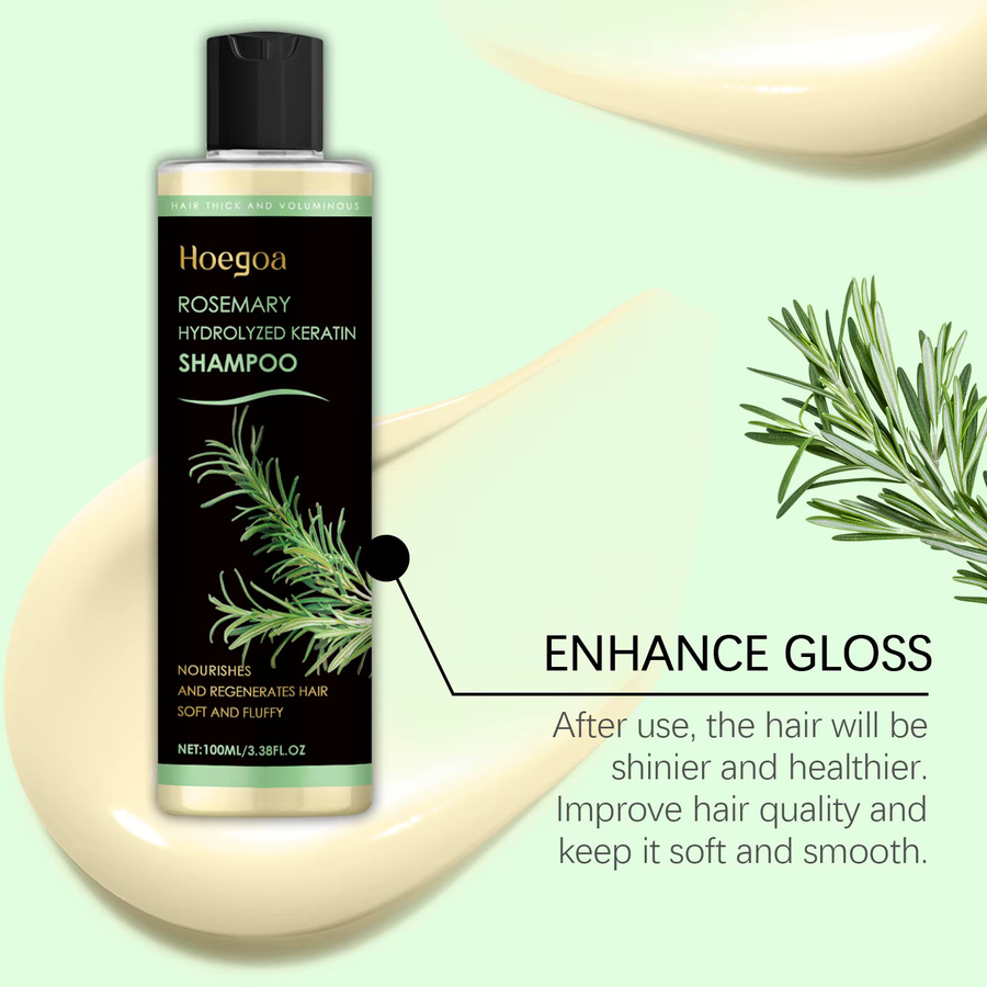 HOEGOA Shampoo, Rosmarin, Hydrolysiertes Keratin, 100 ml, Unisex - Bild 2