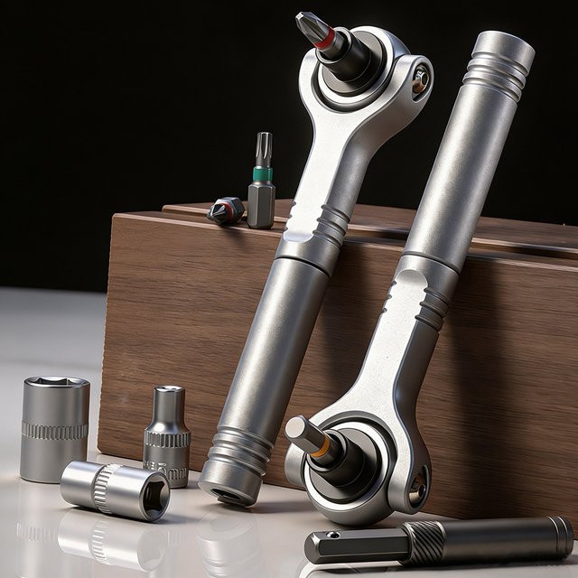 NIUXIANG Magnetischer Ratschenschraubendreher-Satz mit universellem Steckschlüssel-Bit-Set in Silber - Bild 1