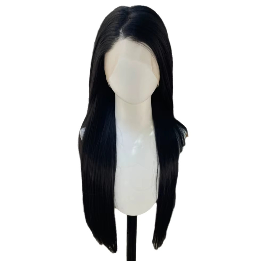 Artjosy Kunsthaar-Vollspitze-Perücke, 66 cm, Jet Black, Damen - Bild 4
