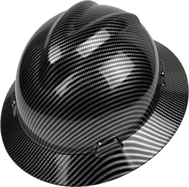 CE-Schutzhelm mit voller Krempe und 6-Punkt-Aufhängung aus HDPE in Gelb oder Schwarz nach ANSI Z89.1 - Bild 1