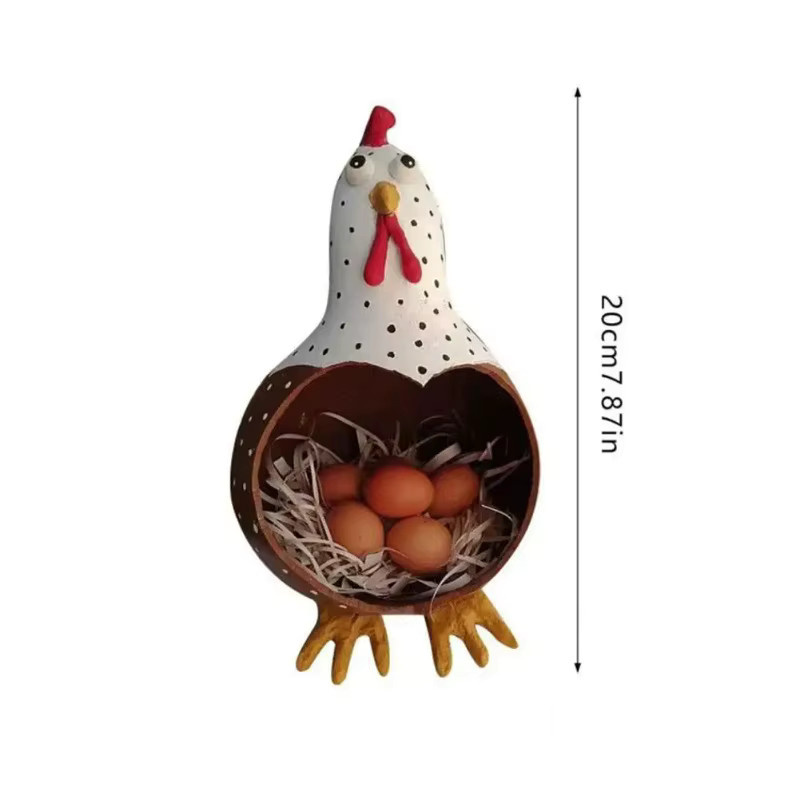Jiahomily Huhn Ornament als kreative Eierlagerung und Dekoration für Haus und Garten - Bild 6