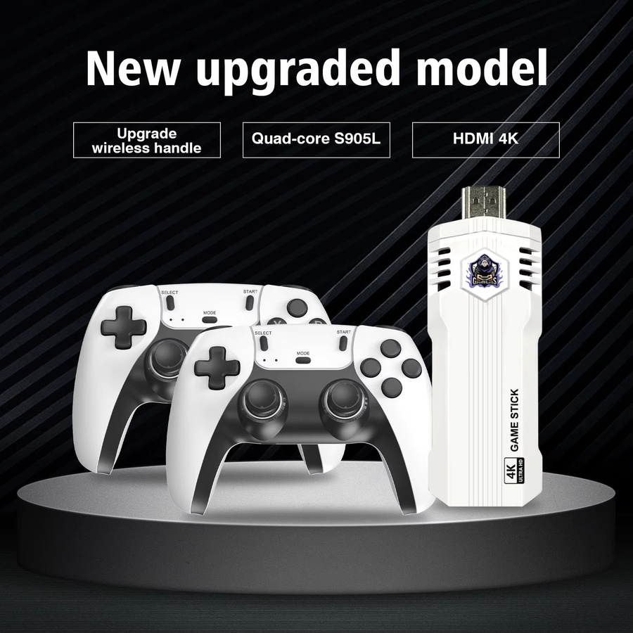 Vieruodis Retro-Spielkonsole X2L Game Stick mit 4K UHD HDMI, 30.000 Spielen, 40 Emulatoren und 2,4G Wireless-Controllern in Schwarz oder Weiß - Bild 5