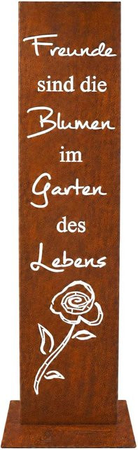 Rostikal Gartenstele Freunde Sind die Blumen im Garten aus Cortenstahl in Braun - Bild 1