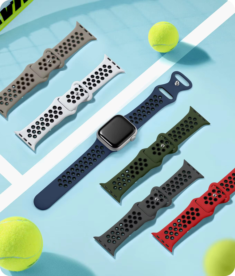Uhrenarmband Silikon, Sport, Apple Watch, Unisex - Bild 2