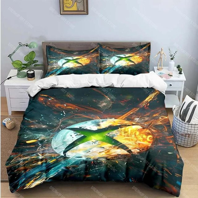 JMG Household Supplies Bettwäscheset Cool Gamer X-Xbox Print aus Mikrofaser, Mehrfarbig, B/H: 90 x 200 cm - Bild 1