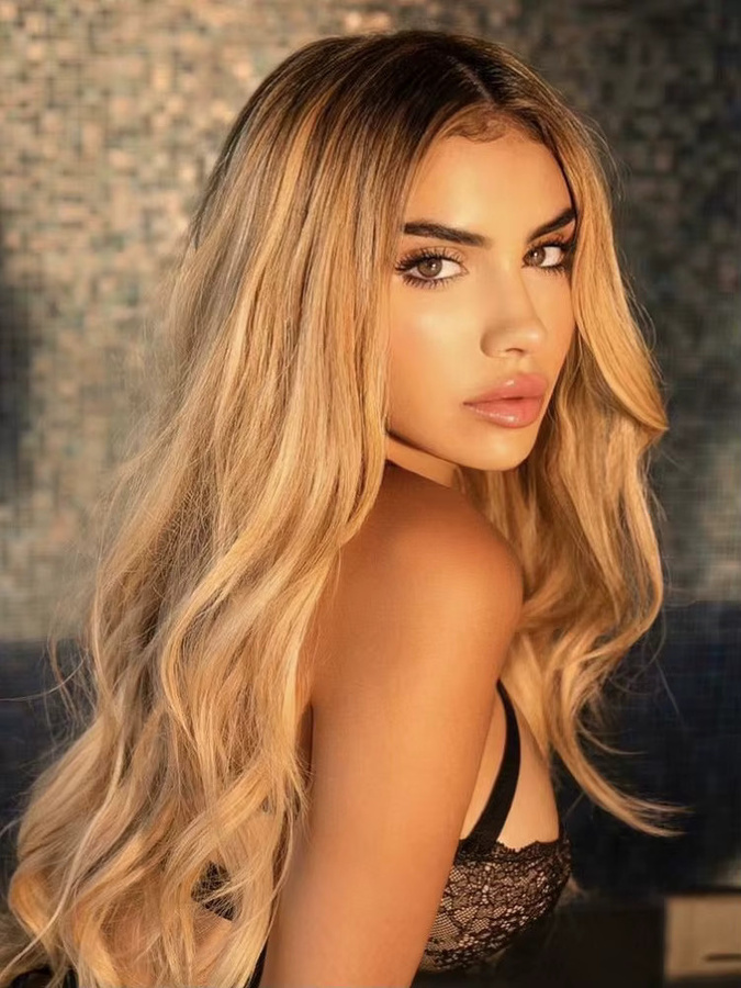 CC YOUNG Clip-in-Haarverlängerungen, Echthaar, Balayage, gemischtes Bleichblond, 120 g, 7 Stück - Bild 5