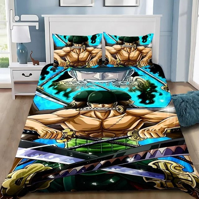 Lodestar Anime Bettwäscheset One Piece mit Luffy Motiv, 3-teilig, Mehrfarbig, B/H: 264 x 228 cm - Bild 1